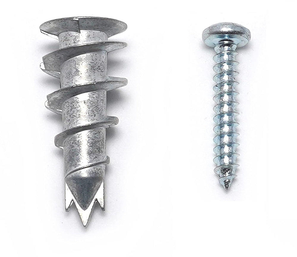 CONFAST Zinc Self-Drilling Metal Drywall Anchors Kit with Screws, 200 Pieces ...
