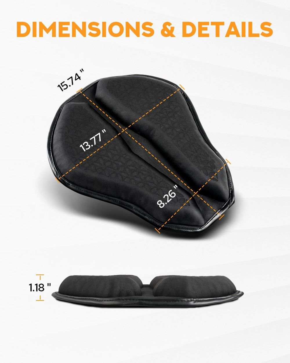 PBYMT Upgraded Motorcycle Seat Cushion, Universal Motorcycle Gel Seat Pad, La...