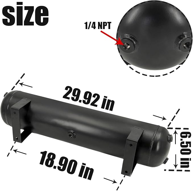 5 Gallon Air Tank for Suspension/Air Ride/Bag/Car Train Truck Horn 18 Liter