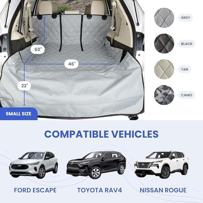 4Knines SUV Cargo Liner for Dogs, Trunk Mat for SUV, Durable Cargo Cover