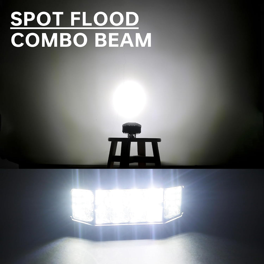 3 Inch LED Pods, 2PCS 40W 12V Flood Spot Ditch Lights Offroad Driving Fog LED...