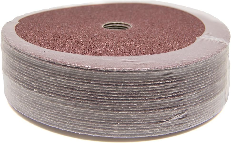 Benchmark Abrasives 7" Resin Fiber Sanding Discs, 50 Grit, 25-Count