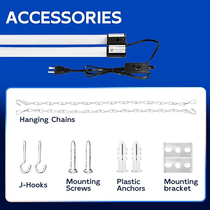 hykolity 6 Pack 4FT Linkable LED Shop Light
