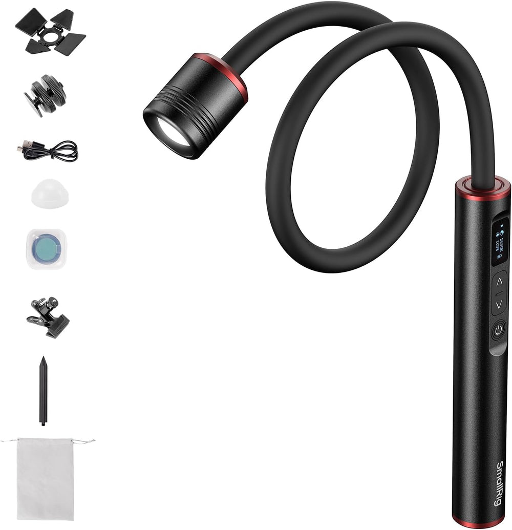 SmallRig RM 01B Macro LED Bendy Light for Fungi Photography, 1800K-7500K