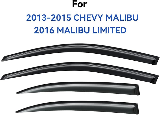 Window Visors Rain Guards for 2013 2014 2015 13 14 15 Chevy Malibu, Out-Channel