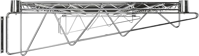 24" x 48" Chrome Wire Wall Mount Shelf