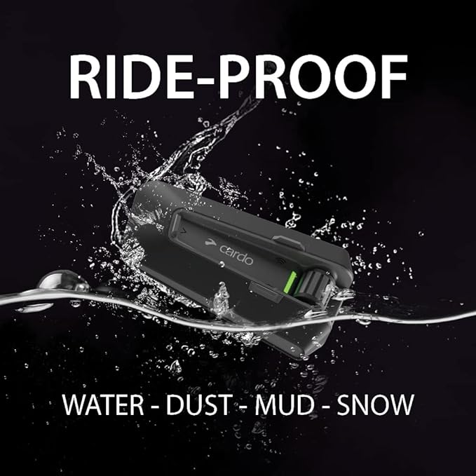 Cardo Packtalk Neo Motorcycle Helmet Communication Intercom System, Waterproof