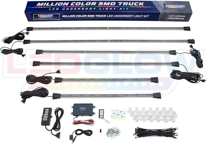 LEDGlow 6pc Million Color Multi-Color Truck LED Neon Underglow Accent Lighting