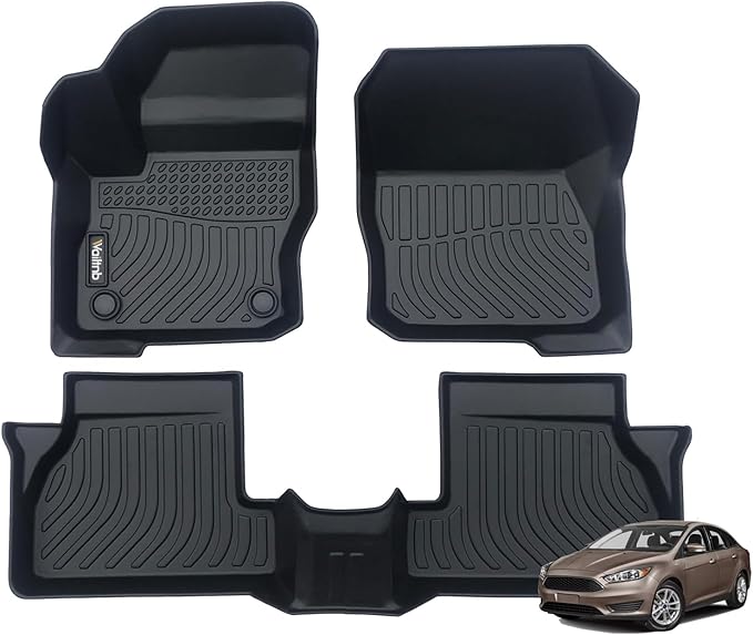 Car Floor Mats Custom Fit 2012 to 2018 Ford Focus All Weather Floor Liners