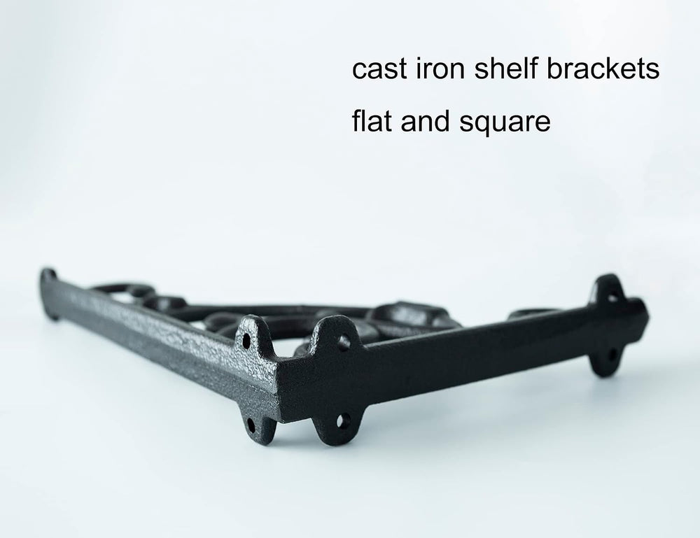 2 Pack Decorative Shelf Brackets,11 Inch Cast Iron Shelf Supply,Antique Black...