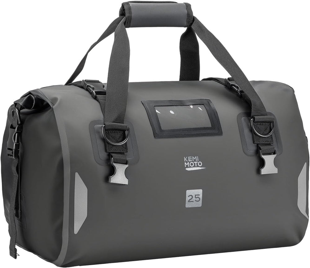 KEMIMOTO Waterproof Motorcycle Dry Bag – Duffle Tail Bag Soft Luggage, 25L/40...