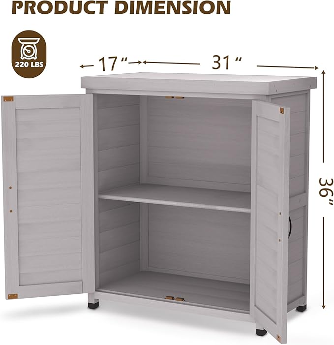 Outdoor Storage Shed Waterproof, Potting Shed