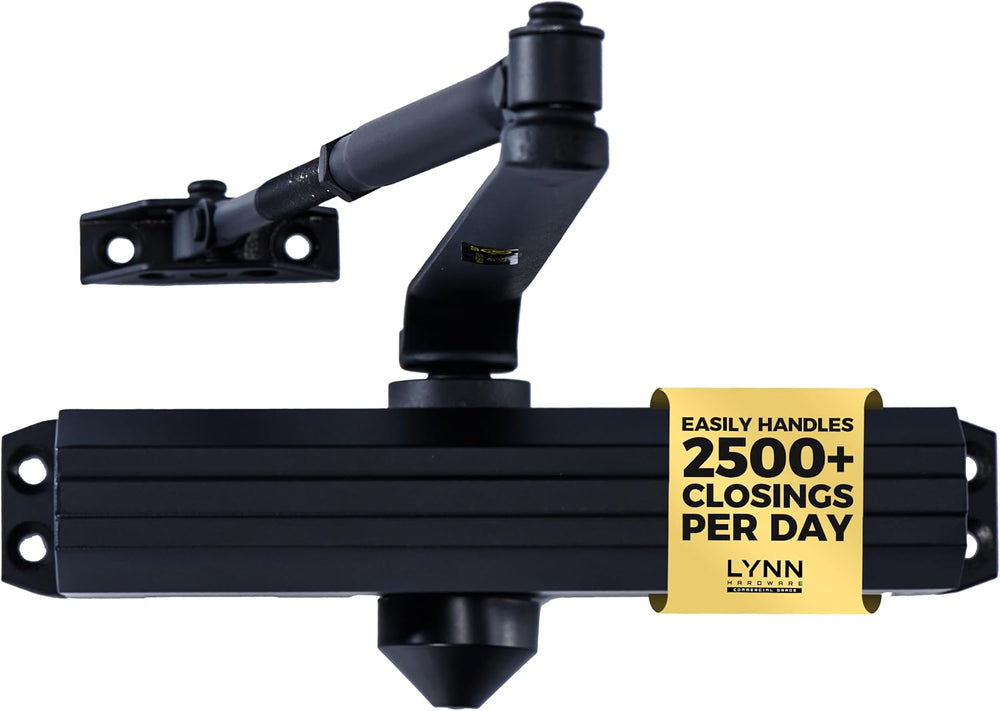LYNN HARDWARE Medium/Heavy Duty Commercial Door Closer with Speed Controls