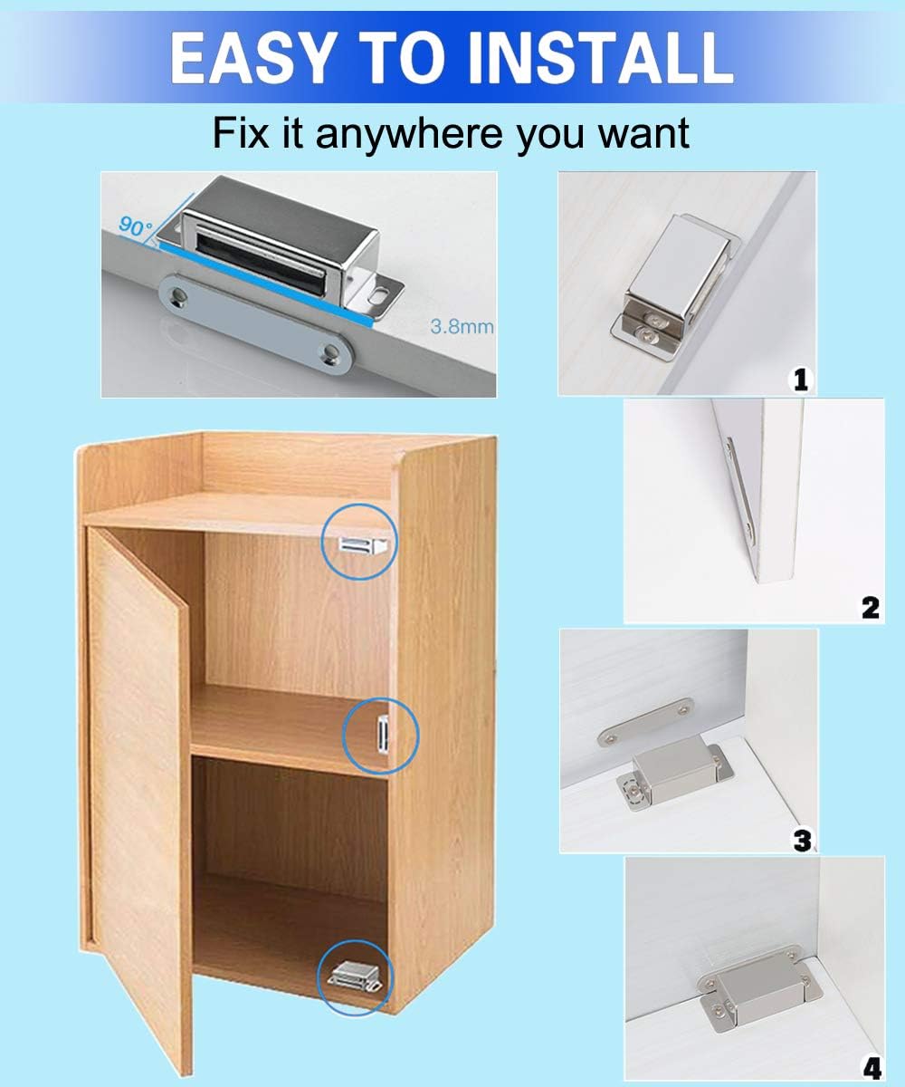 WOOCH Door Magnetic Catch - 90lb High Magnetic Stainless Steel Heavy Duty Cat...
