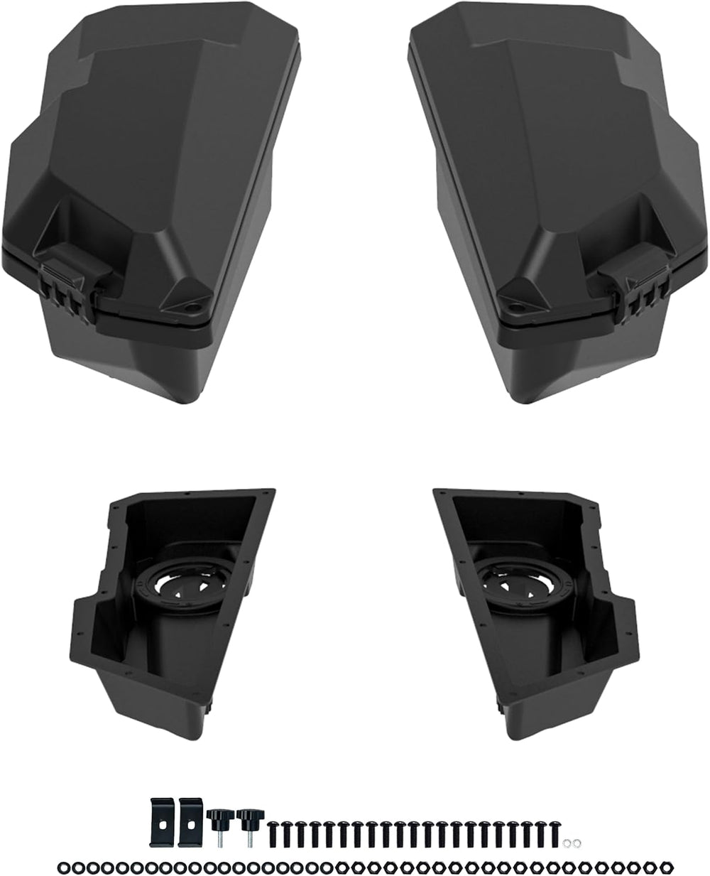 SAUTVS Rear Side Cargo Storage Boxes for Can-Am Maverick X3 XDS XRS MAX Turbo...