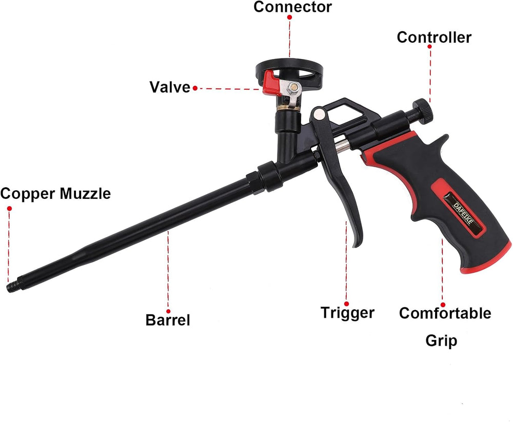 Foam Spray Gun Foam Insulation Gun Updated Teflon Foam Dispensing Gun Cleaner...