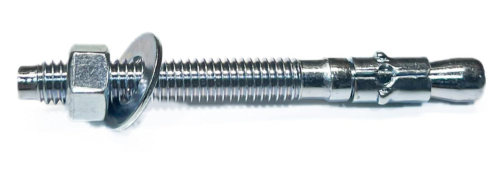 MIGHTY FASTENERS Zinc-Plated Steel Wedge Anchors, 3/4" X 10" - Heav...