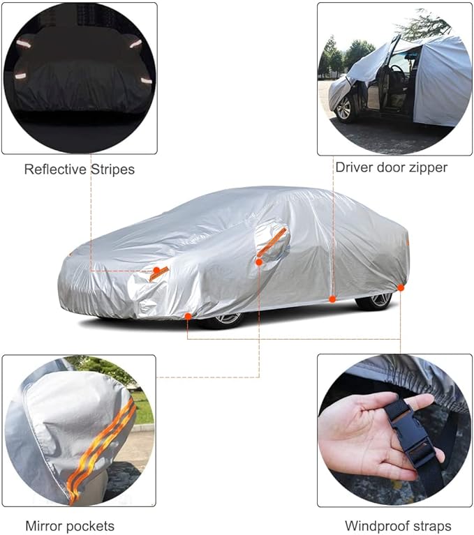 Kayme Car Covers for Automobiles Waterproof All Weather