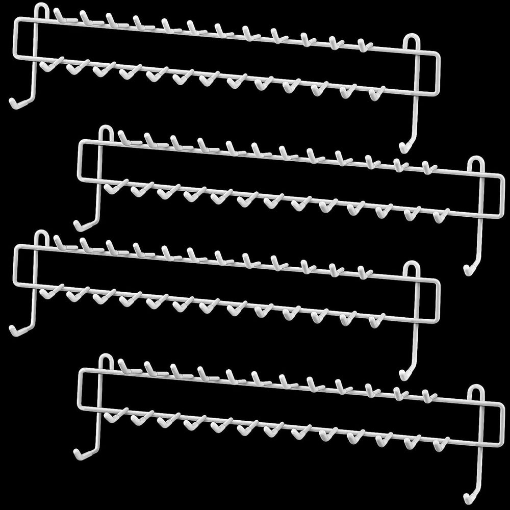 Gisafai 4 Pcs Tie Rack Organizer Wall Mounted, Belt Holder Rack