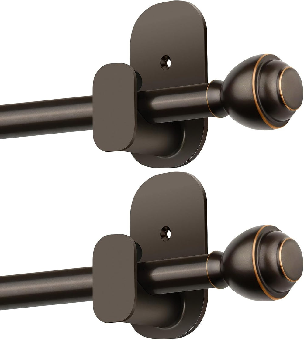 KAMANINA Curtain Rods No Drilling for Windows 32 to 86 Inch Bronze