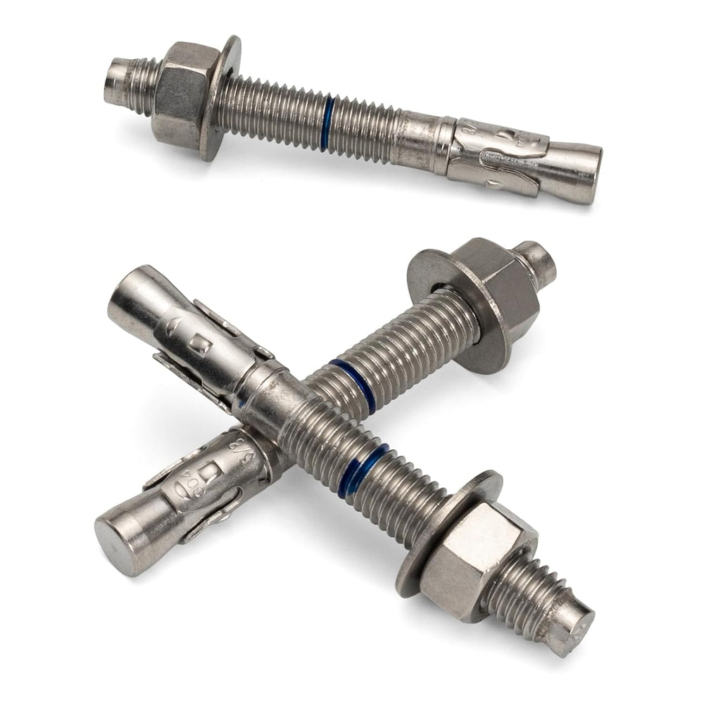 5/8" x 5" Concrete Anchors (12 Pack) 5/8 inch Wedge Anchors Bolts S...