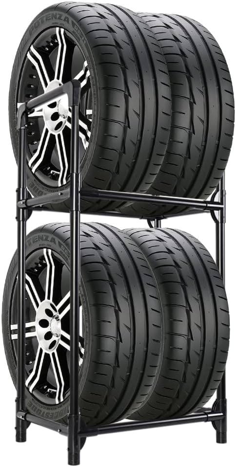 Hershii Tire Storage Rack Standing Garage Storage Shelf Organizer