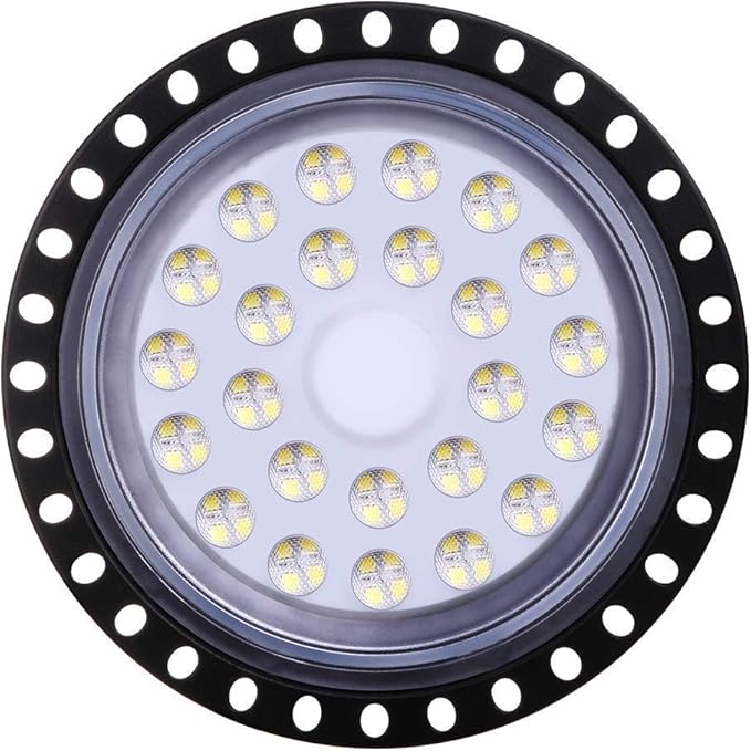 Viugreum 5 PACK 100W UFO LED High Bay Light, 10000LM 6500K Daylight White LED