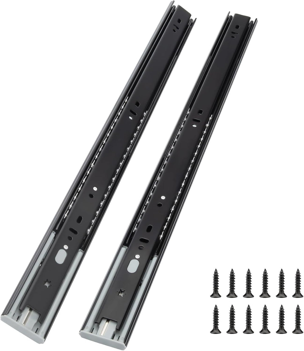 Goldenwarm 12 Inch Black Soft Close Drawer Slides 20 Pack 10 Pairs 100lb
