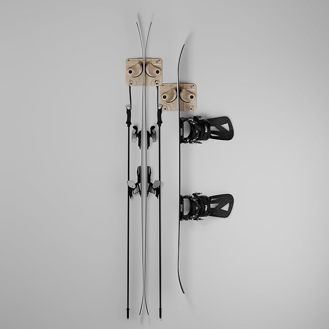 Ultimate Ski & Snowboard Wall Rack | Secure, Non-Slip Storage | Fits Any ...