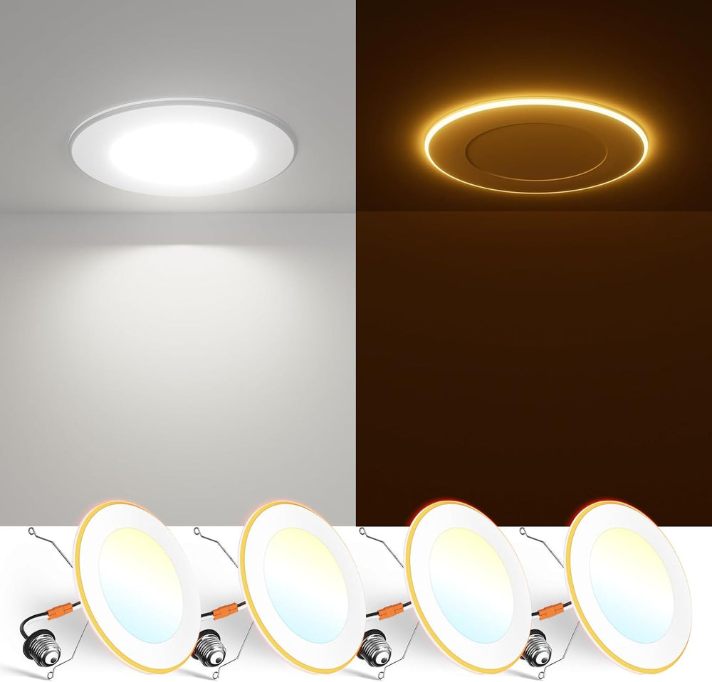 FREELICHT 4 Pack 5/6 Inch 5CCT LED Recessed Lighting with Night Light