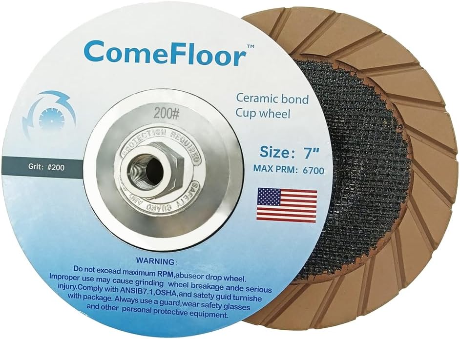 Concrete Grinding Cup Wheel 7" Ceramic Diamond Cup Wheel for Floor Grind...