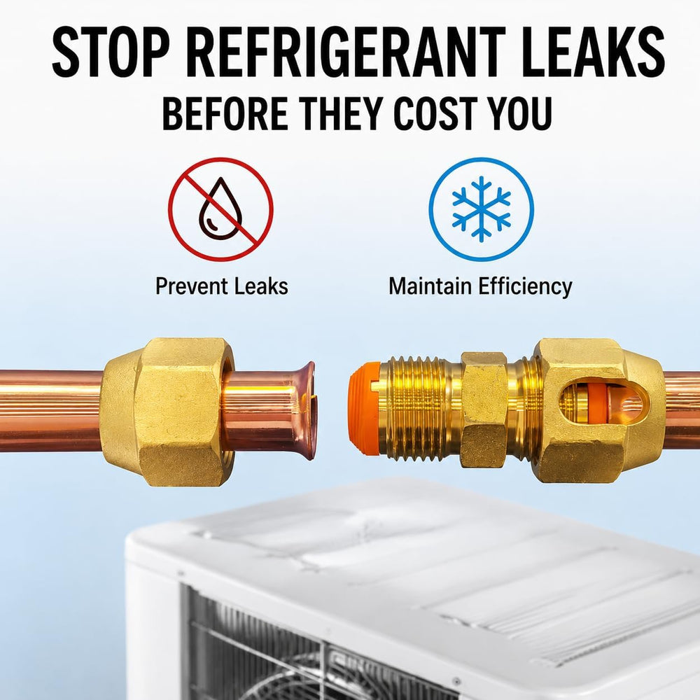 HVAC Leak-Free SAE Flare Gaskets, Flare Fitting Seal for Mini Split Kit