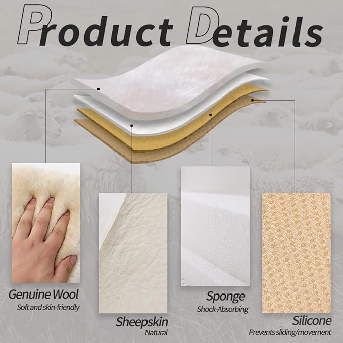 LLB Genuine Sheepskin Car Seat Cushion Seat Covers (2 Pcs)