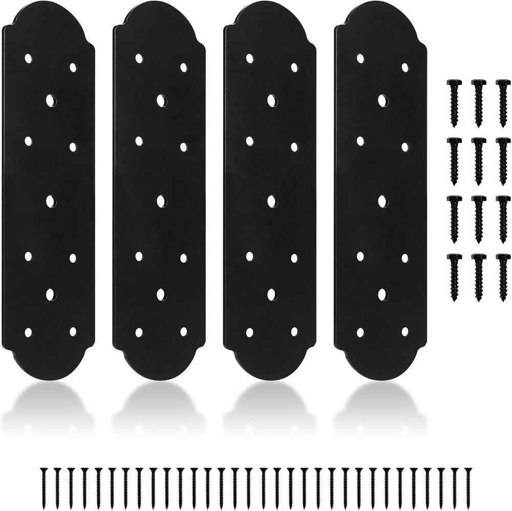 I Shape Steel Flat Bracket, 4 Pcs 10" X 3" Flat Fixing Mending Plat...