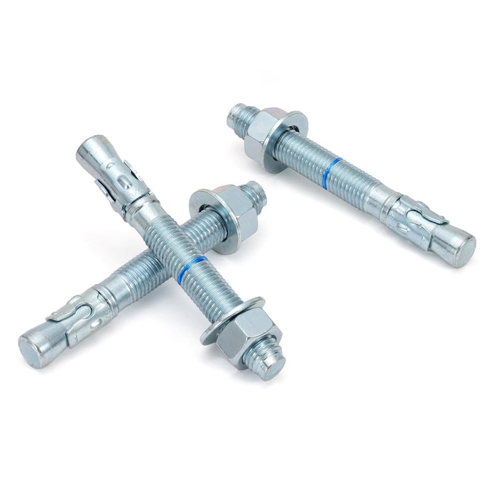 3/4" x 6-1/4" Concrete Anchors (10 Pack) 3/4 inch Wedge Anchors Bolts Zinc Plated