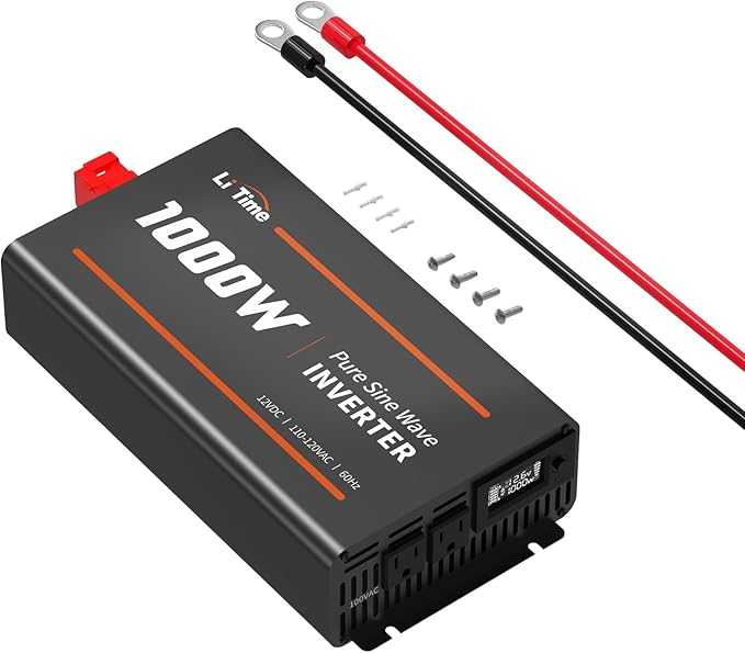 LiTime 1000W Pure Sine Wave Inverter 12V DC to 120V AC Converter