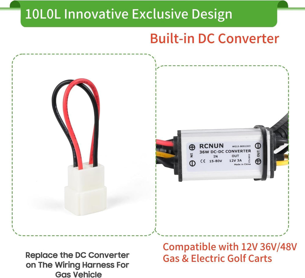 10L0L Golf Cart Light Kit for Yamaha Drive 2 2017-Up 12V/36V/48V- Daytime Run...