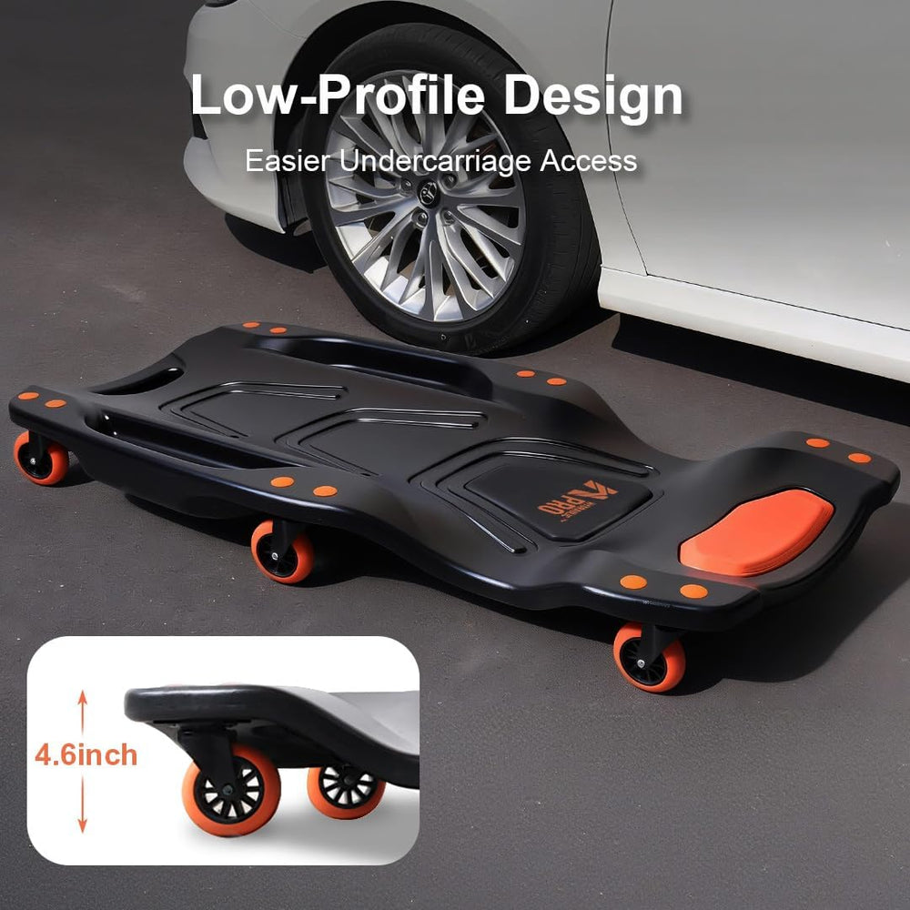 42" Mechanic Creeper with 6 Swivel Casters, Ergonomic Car Creeper with 2...