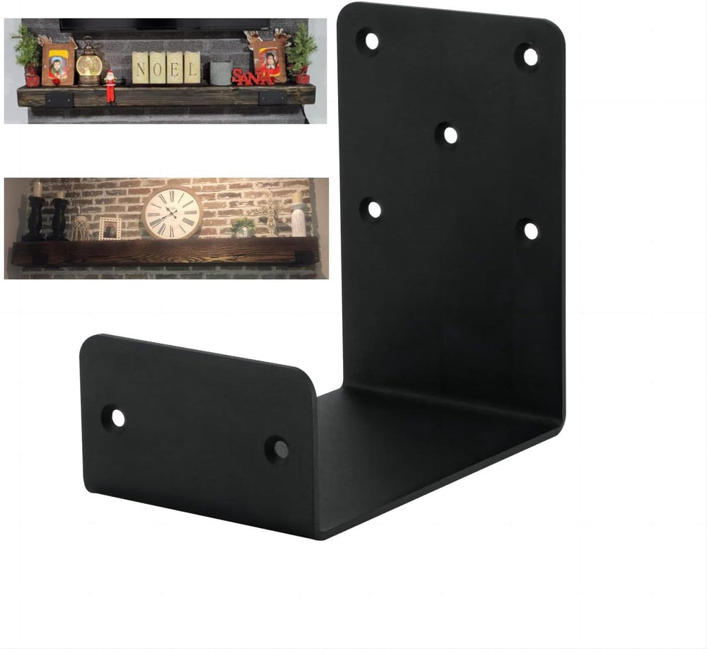 Heavy Duty Mantel Brackets,Floating Shelf Fireplace Bracket,U-Shaped Beam-Sty...