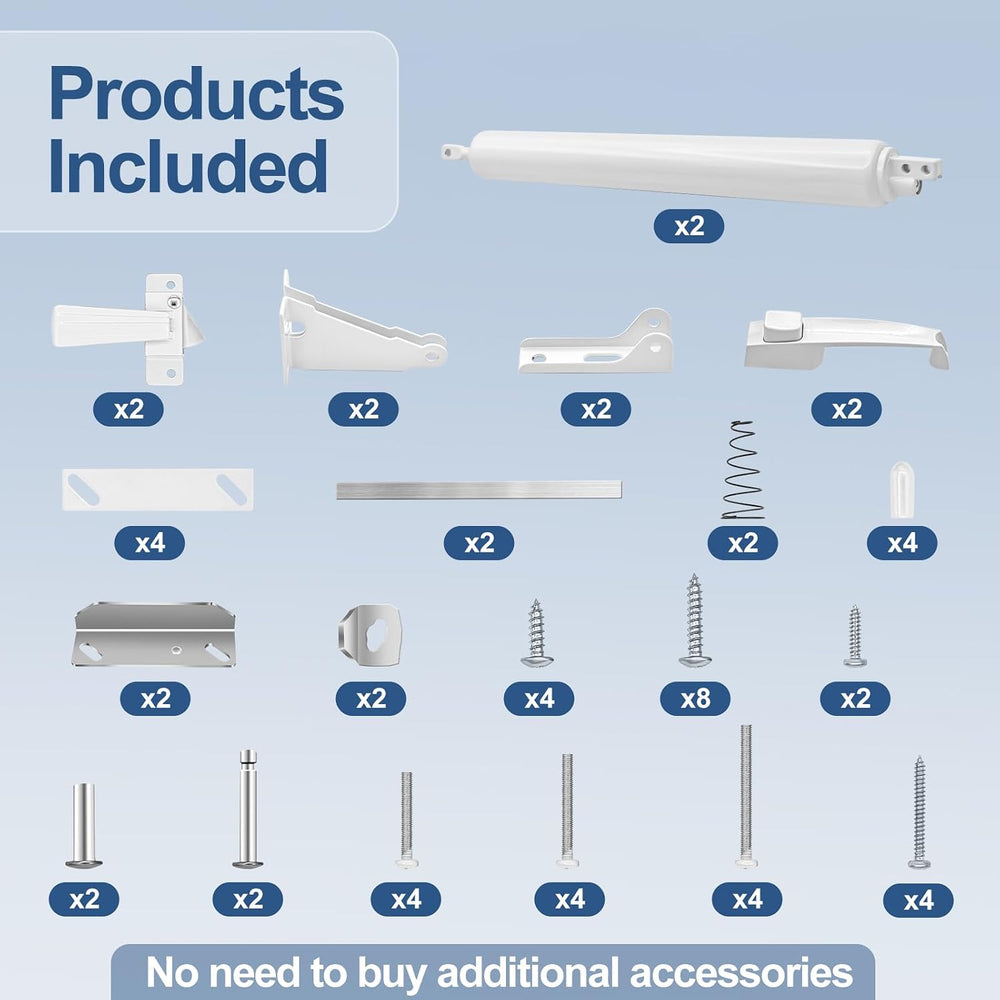 2 Sets Storm Door Closer Screen Door Shock Replacement Screen Doors Hydraulic...
