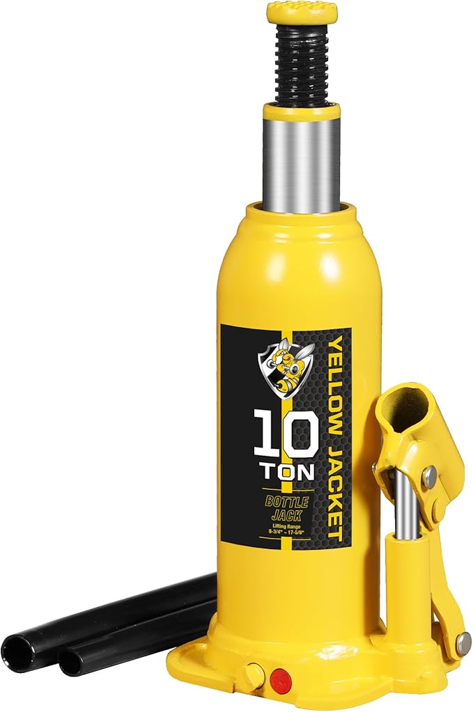 YELLOW JACKET 10 Ton Muti-Directional Welded Bottle Jack, Horizontal Bottle