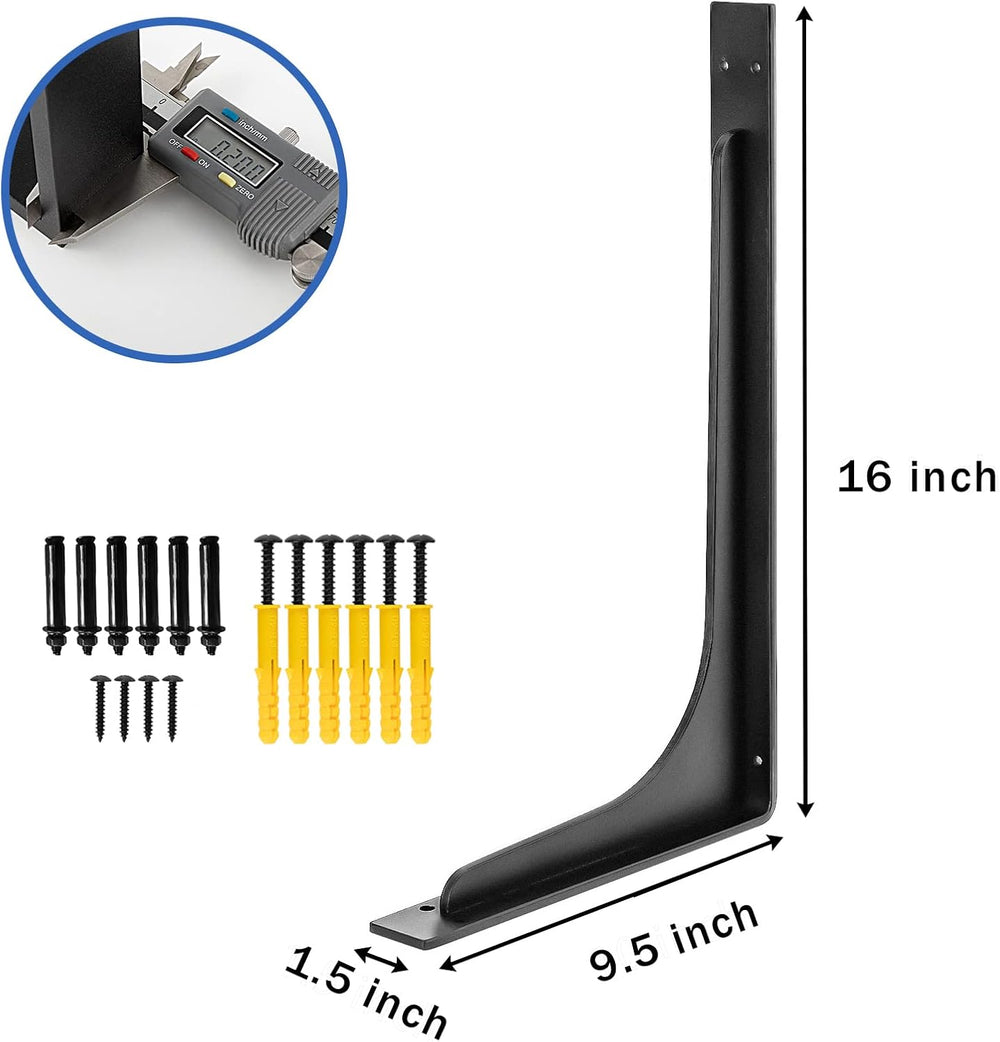 16inch x 9.5inch shelf brackets,L Shelf Bracket, die-cast formation,vertical ...