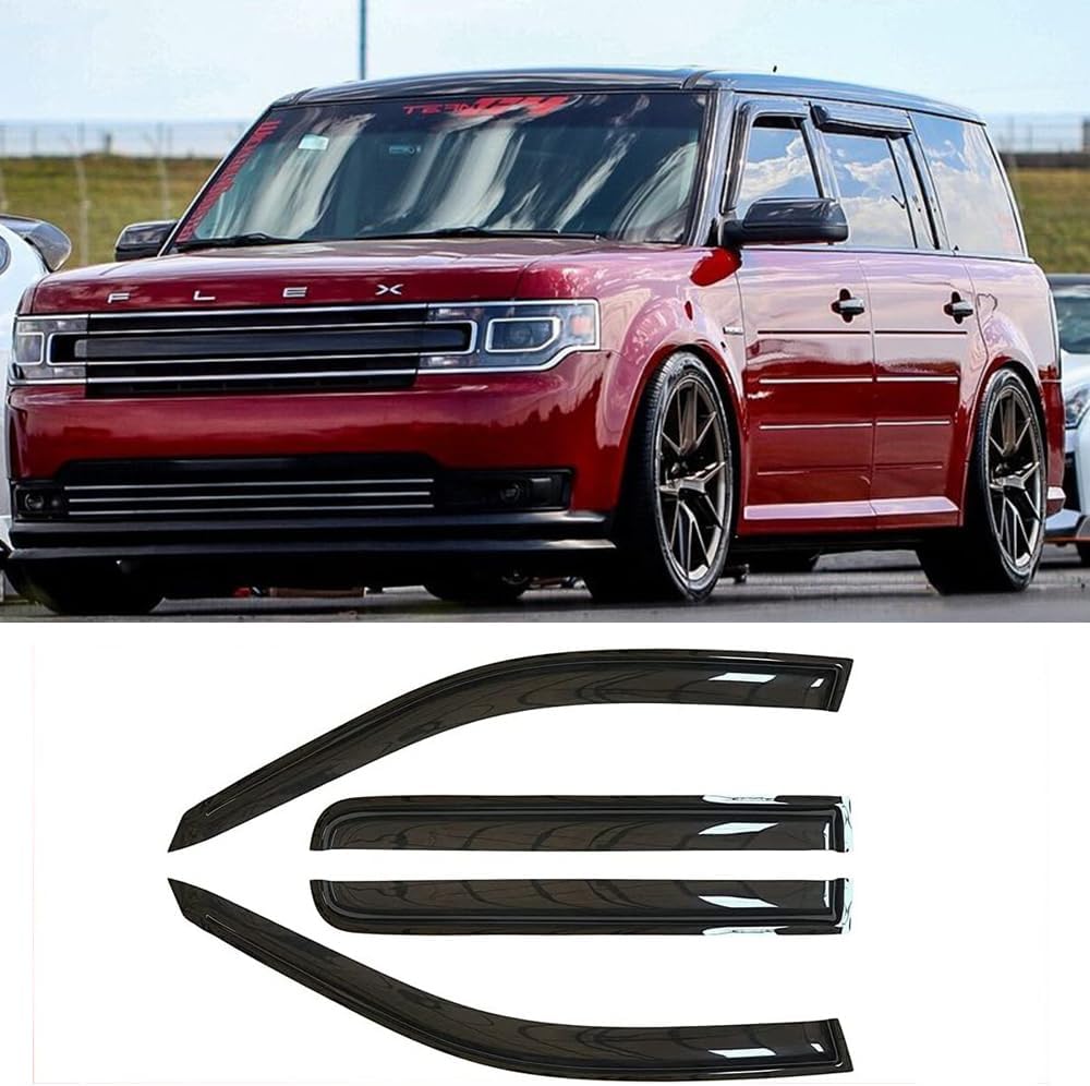 94079 Side Window Visors Wind Vent Deflector, Dark Smoke Window Shade