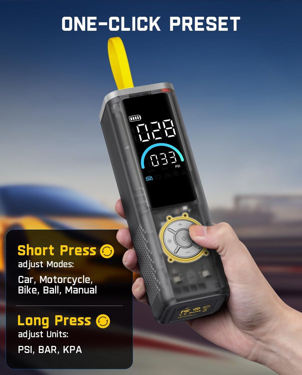 Fanttik X9 APEX Portable Air Compressor for Car Tires, 35s Fast Inflation