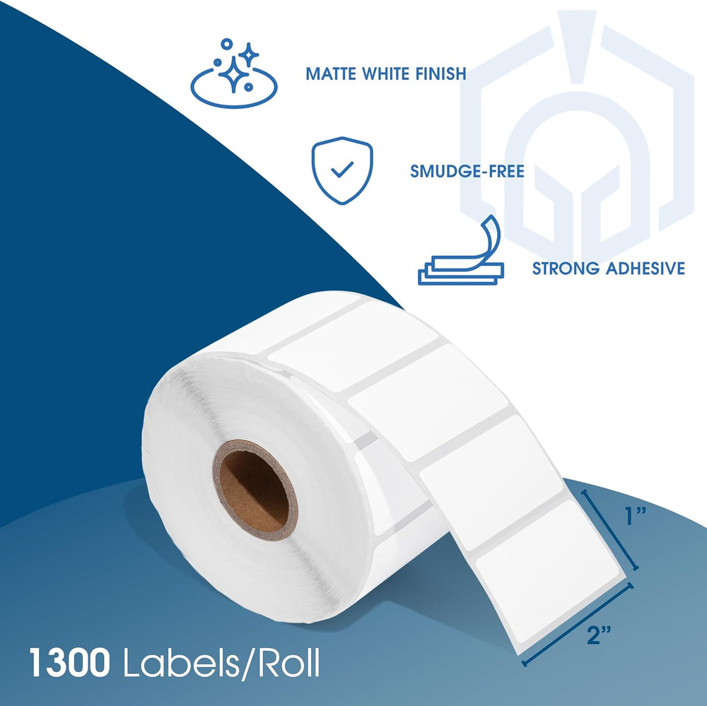 2" X 1” Direct Thermal Labels (13000 Count, 10 Rolls) - Perforated