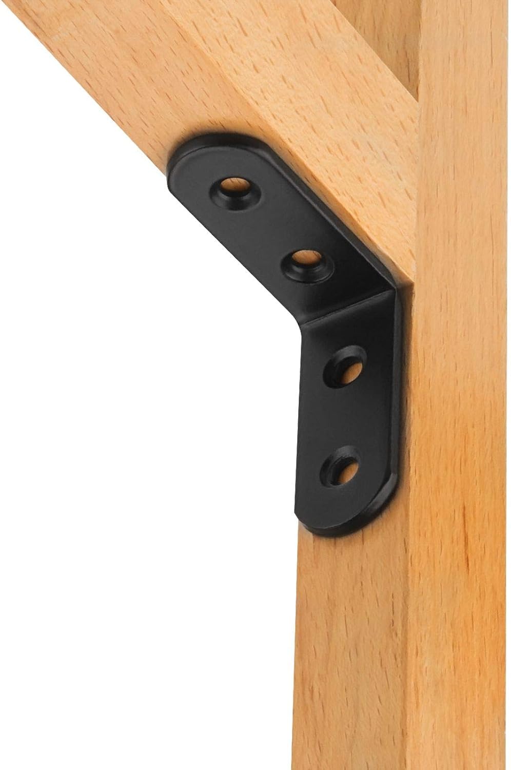 60Pcs Black Corner Bracket, 2”x2” Heavy Duty Black Corner Brace, 3MM Thicknes...