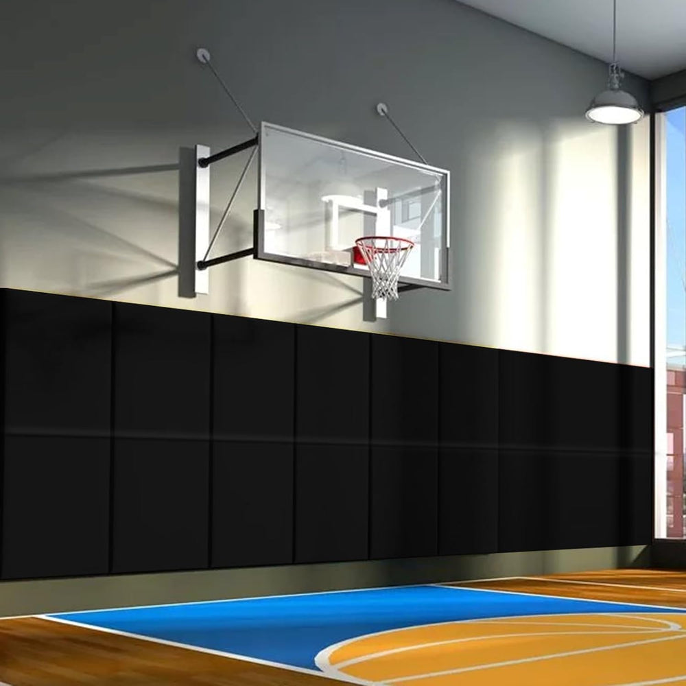 PROGOAL 60"/72" High Gym Wall Padding 2"/4" Thick Foam Ba...