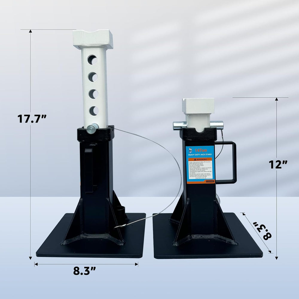 HKTE 14 Ton Jack Stands 28000 lbs Heavy Duty Car Jack Stands Adjustable 12