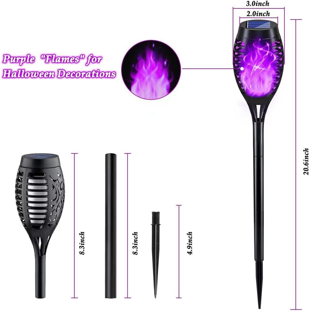 12Pack Purple Solar Halloween Lights for Halloween Decorations Outdoor