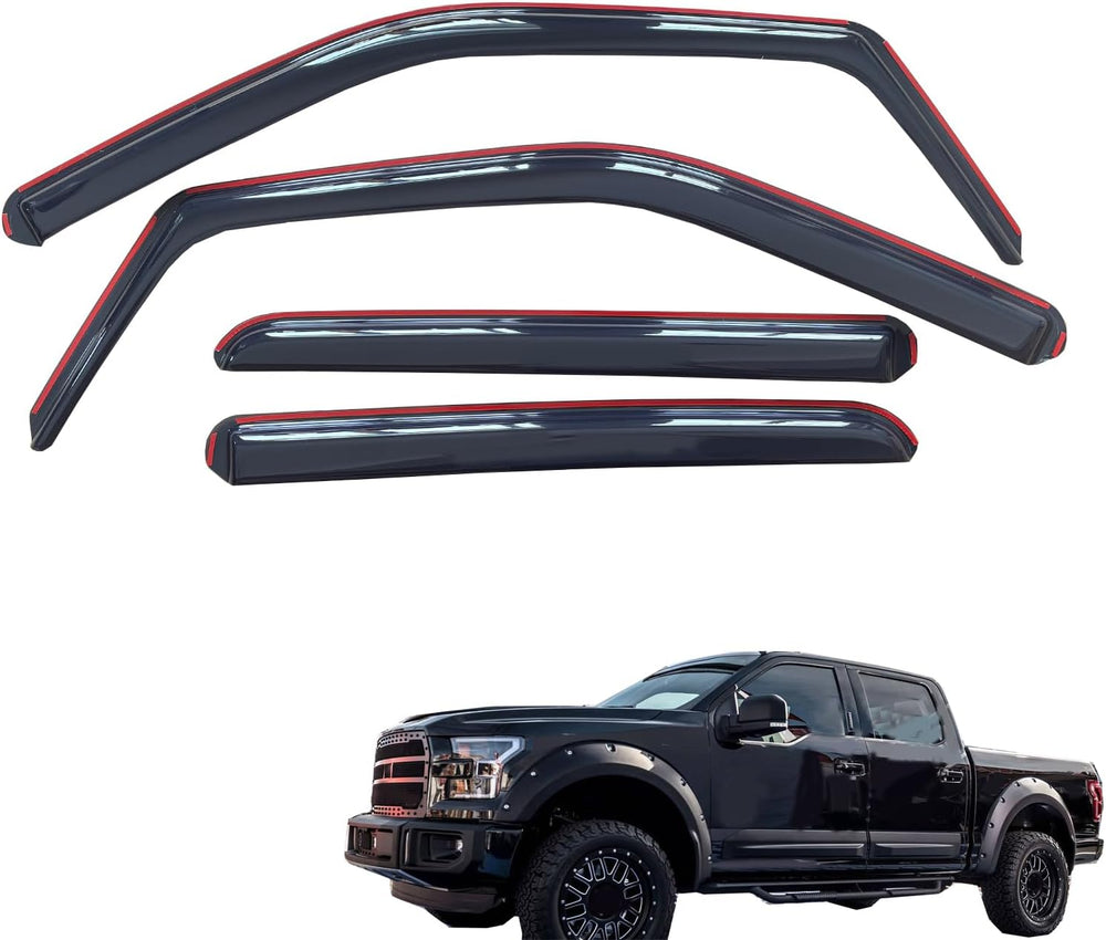 in-Channel Window Visor Deflector Compatible (4Pcs)